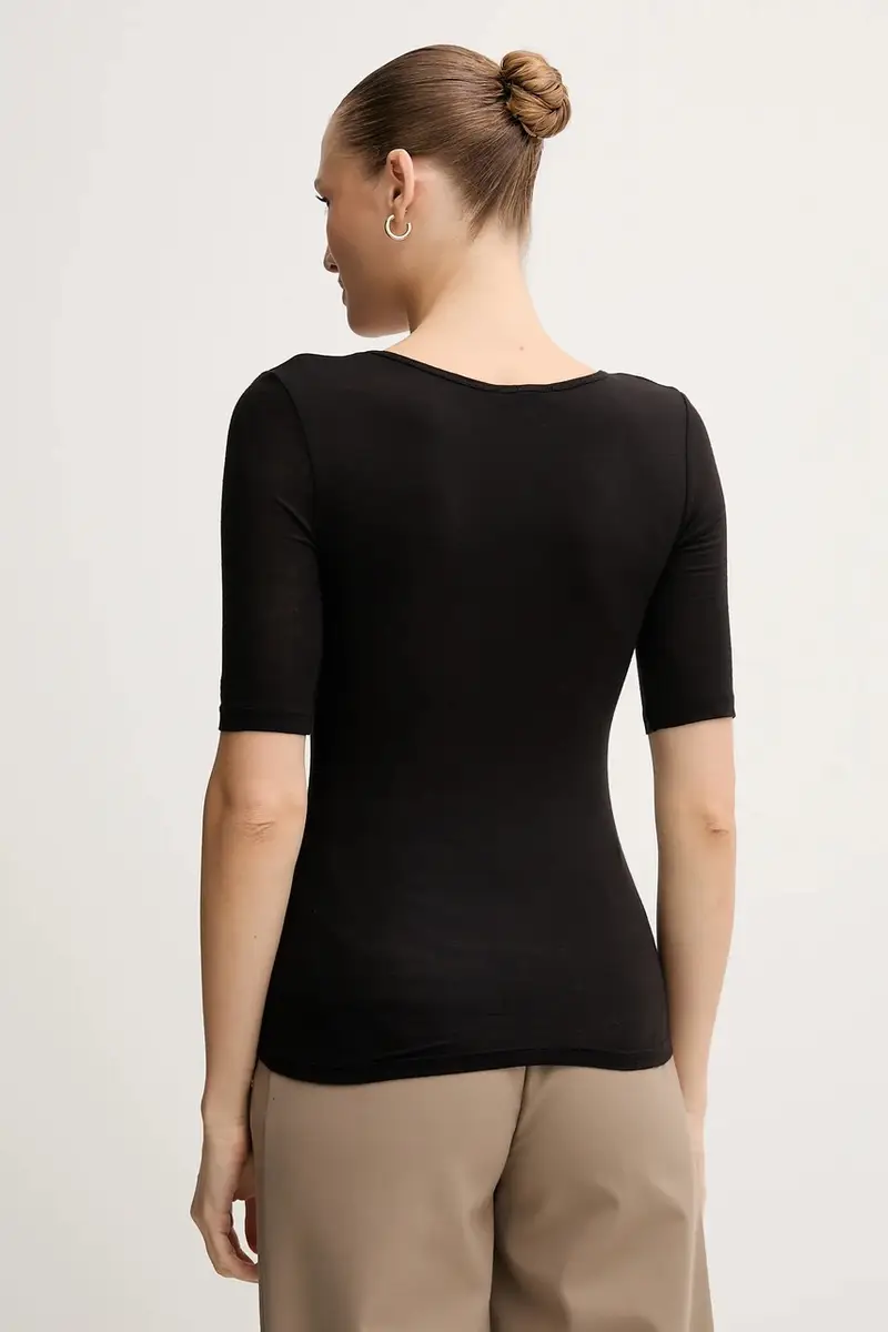 Tommy Hilfiger T-shirt Donna Nero 3427107 miniatura 3