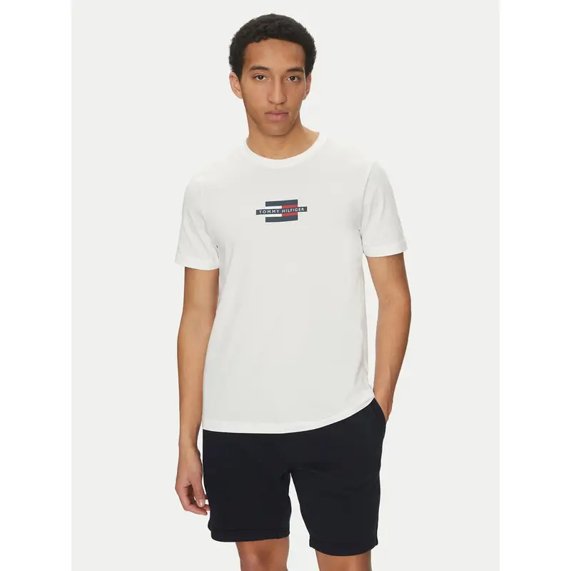 T-shirt Flag Box MW0MW38636 Bianco Regular Fit