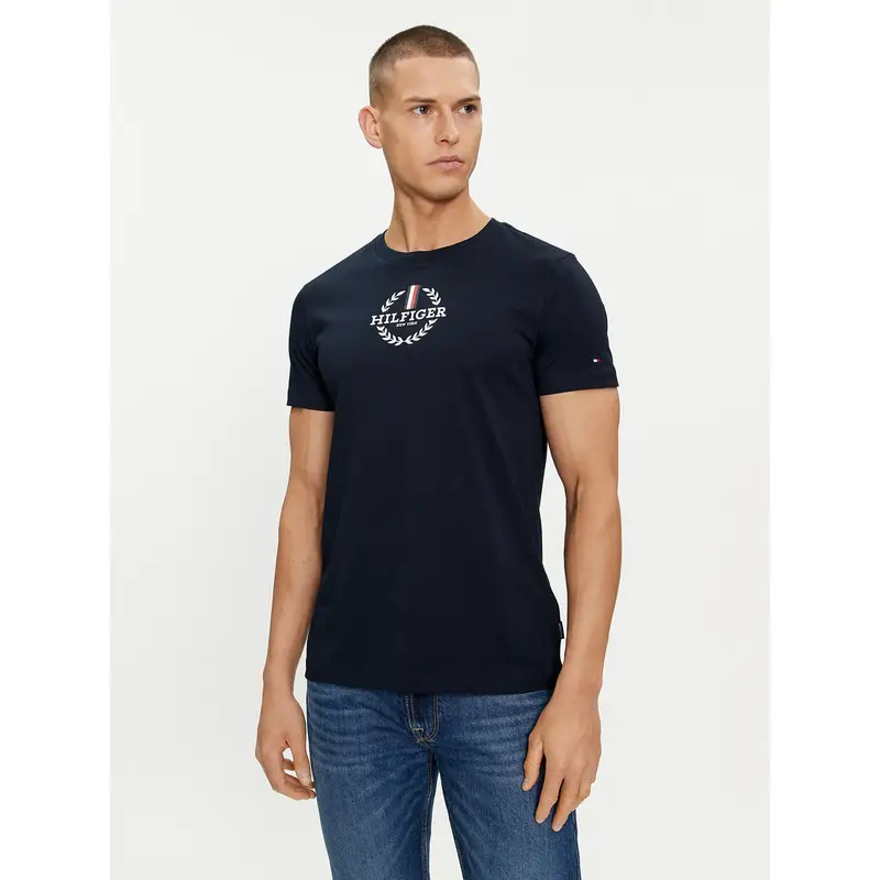 T-shirt Global Stripe MW0MW34388 Blu scuro Regular Fit