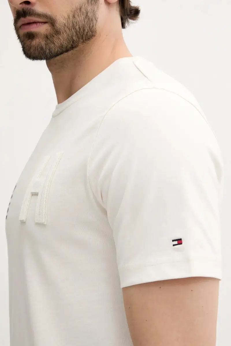 Tommy Hilfiger T-shirt Uomo Beige 3123149 miniatura 4
