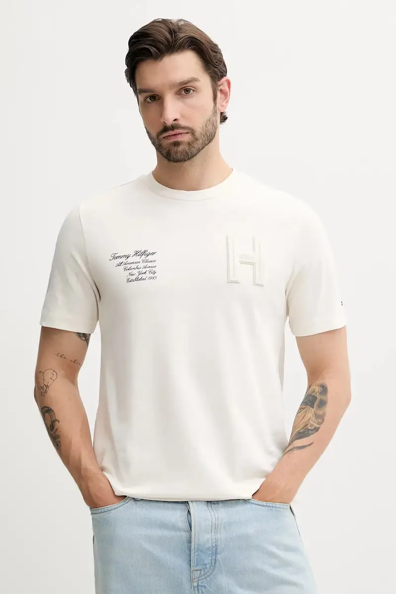 Tommy Hilfiger T-shirt Uomo Beige 3123149