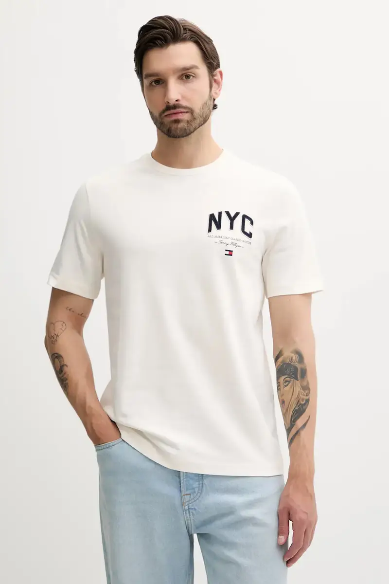 Tommy Hilfiger T-shirt Uomo Beige 3123163