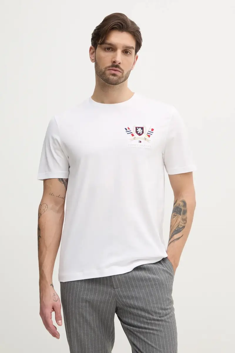 Tommy Hilfiger T-shirt Uomo Bianco 3300870 miniatura 4