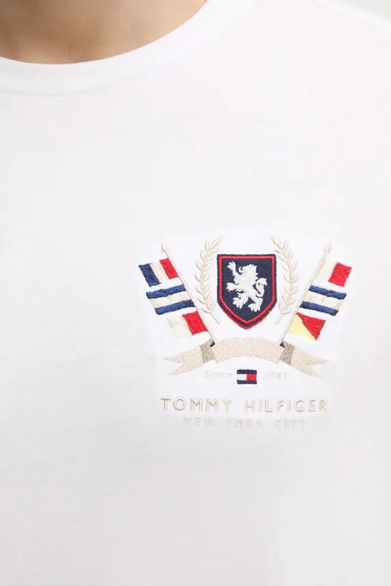 Tommy Hilfiger T-shirt Uomo Bianco 3300870 miniatura 5