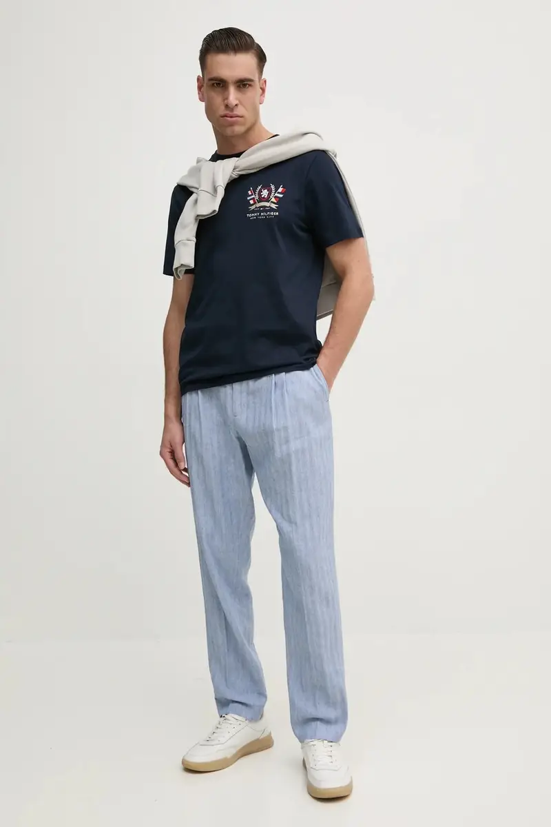 Tommy Hilfiger T-shirt Uomo Blu 3314163 miniatura 2