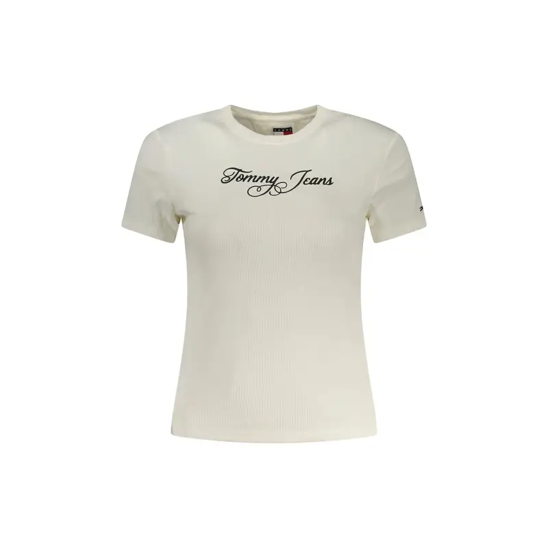 T-Shirt Maniche Corte Donna Bianca Stampa Logo Bianco