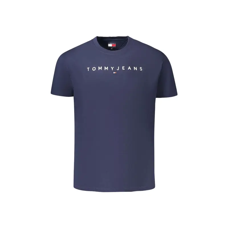 T-Shirt Maniche Corte Uomo Blu Ricamo