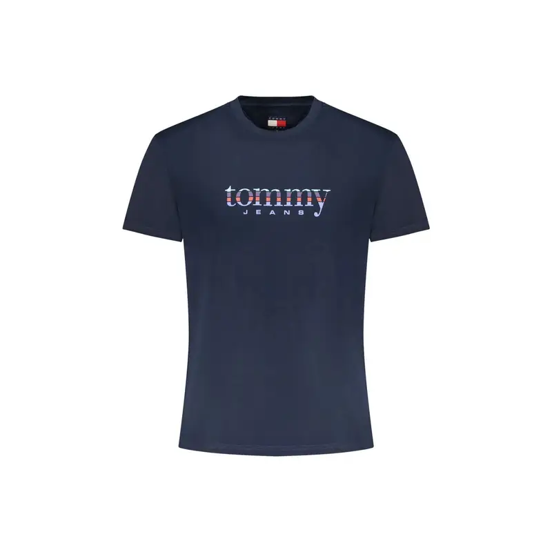 T-Shirt Maniche Corte Uomo Blu Stampa Logo