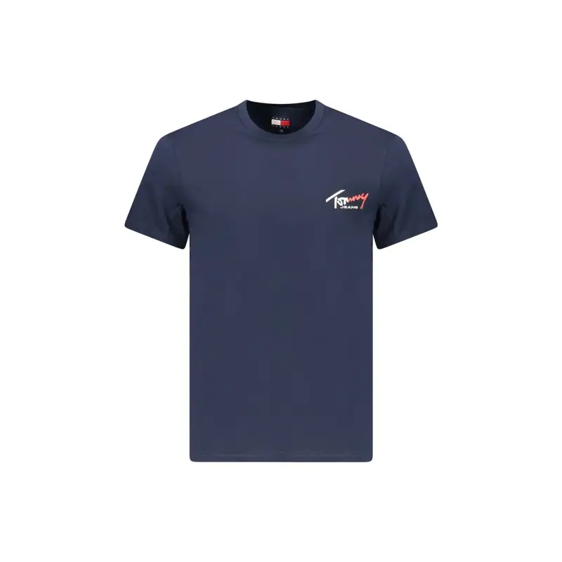 T-Shirt Maniche Corte Uomo Blu Stampa Logo