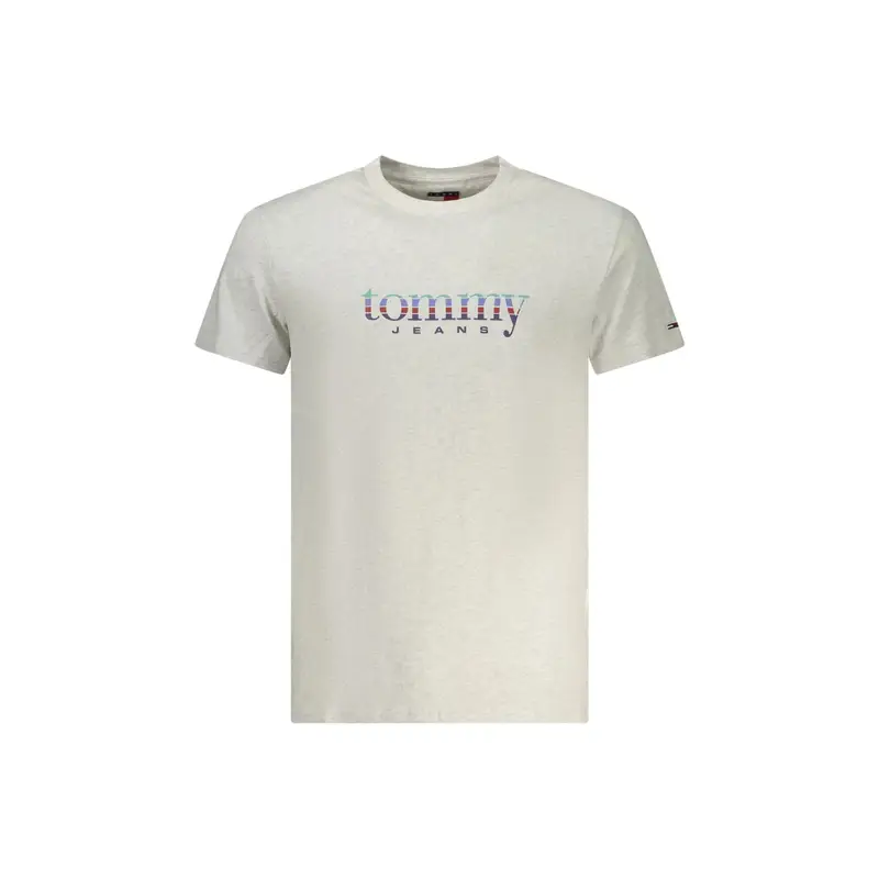 T-Shirt Maniche Corte Uomo Grigia Stampa Logo Grigio