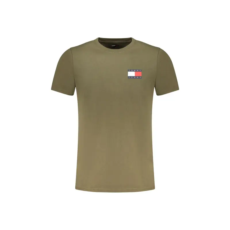 T-Shirt Maniche Corte Uomo Verde Stampa Logo