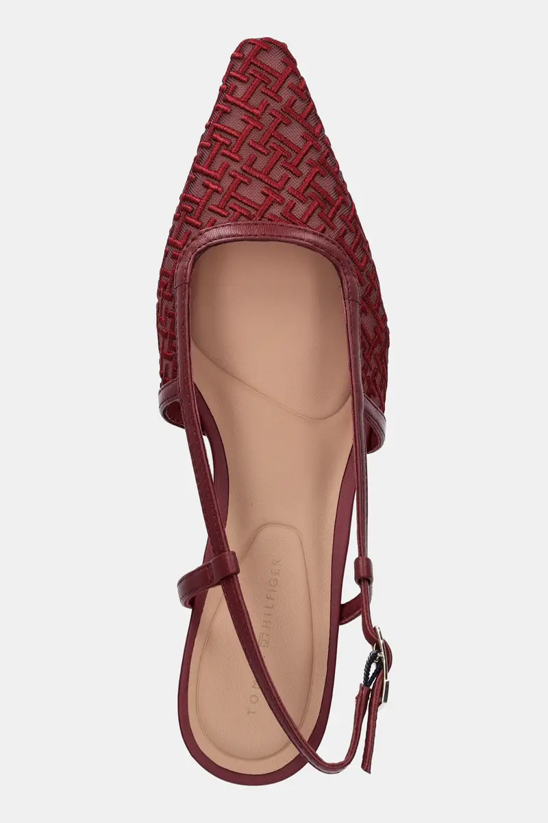 tacchi a spillo MONO SQUARED TOE KITTEN SLINGB colore granata FW0FW08746 miniatura 4