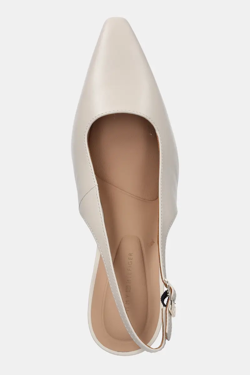 tacchi in pelle SQUARED TOE HIGH HEEL SLINGBACK colore beige FW0FW08636 miniatura 4