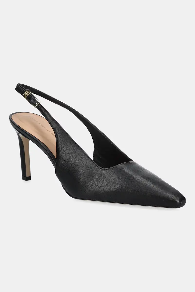 tacchi in pelle SQUARED TOE HIGH HEEL SLINGBACK colore nero FW0FW08636