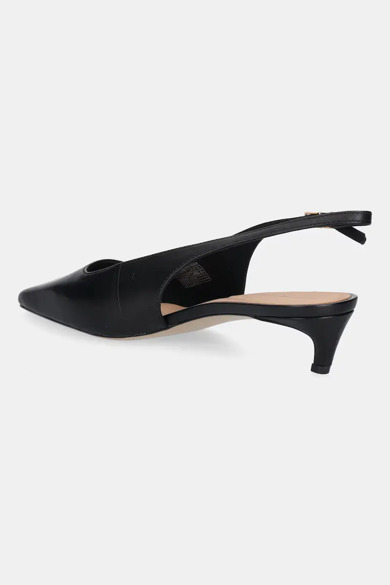 tacchi in pelle SQUARED TOE KITTEN SLINGBACK colore nero FW0FW08711 miniatura 3