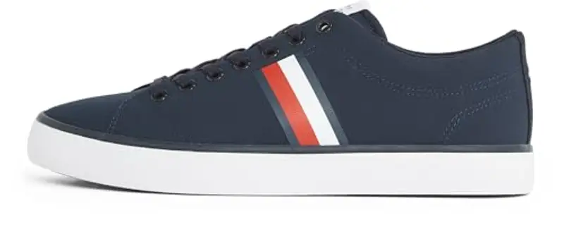 Tommy Hilfiger TH Hi Vulc Low Core Stripes Mesh Fm0fm05393, Sneaker Uomo, Blue (Desert Sky), 44 EU