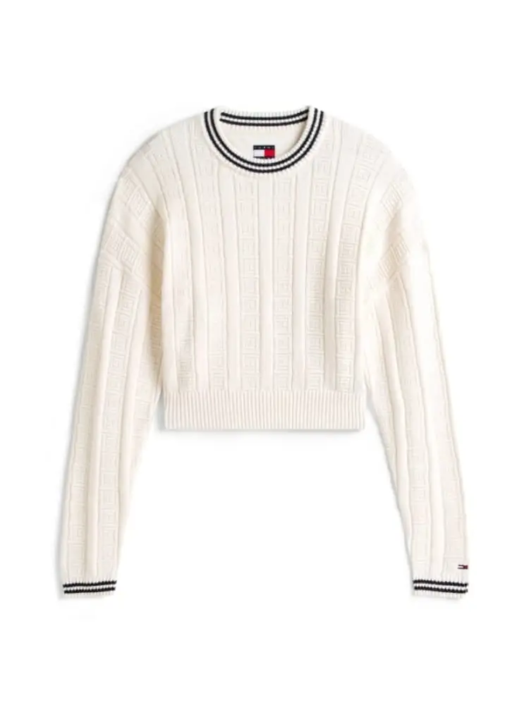tjw boxy flag cable sweater