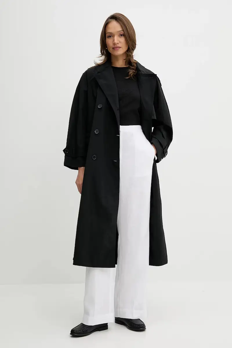Tommy Hilfiger Trench Donna Nero 2520372 miniatura 2