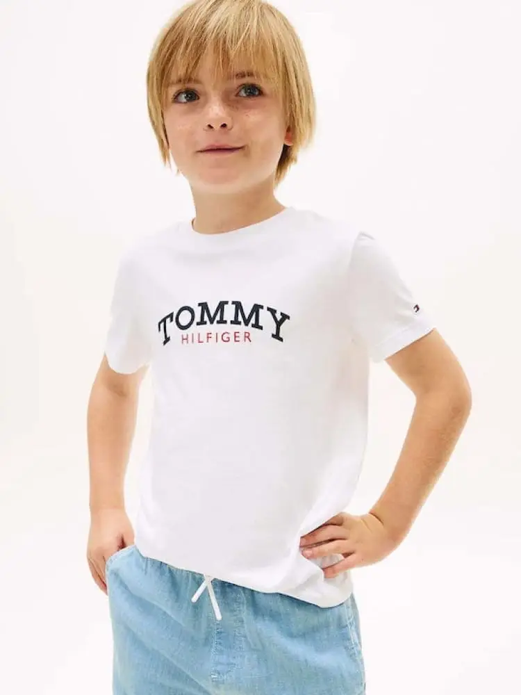 tshirt bianca bambino maxi logo miniatura 2