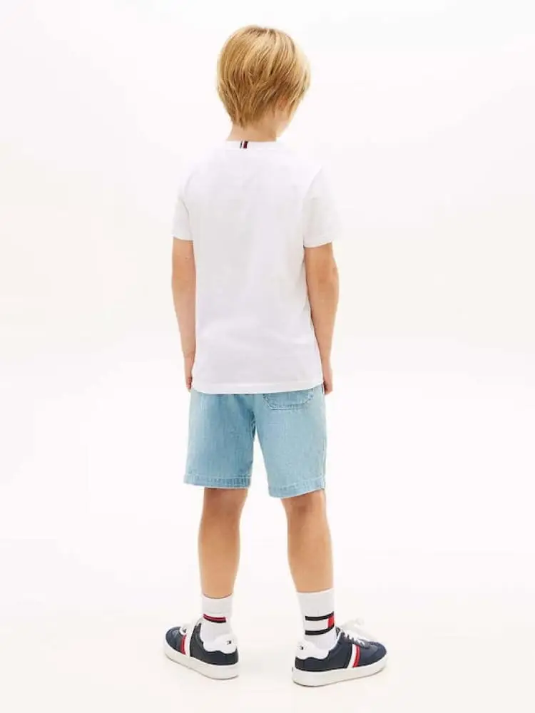 tshirt bianca bambino maxi logo miniatura 3