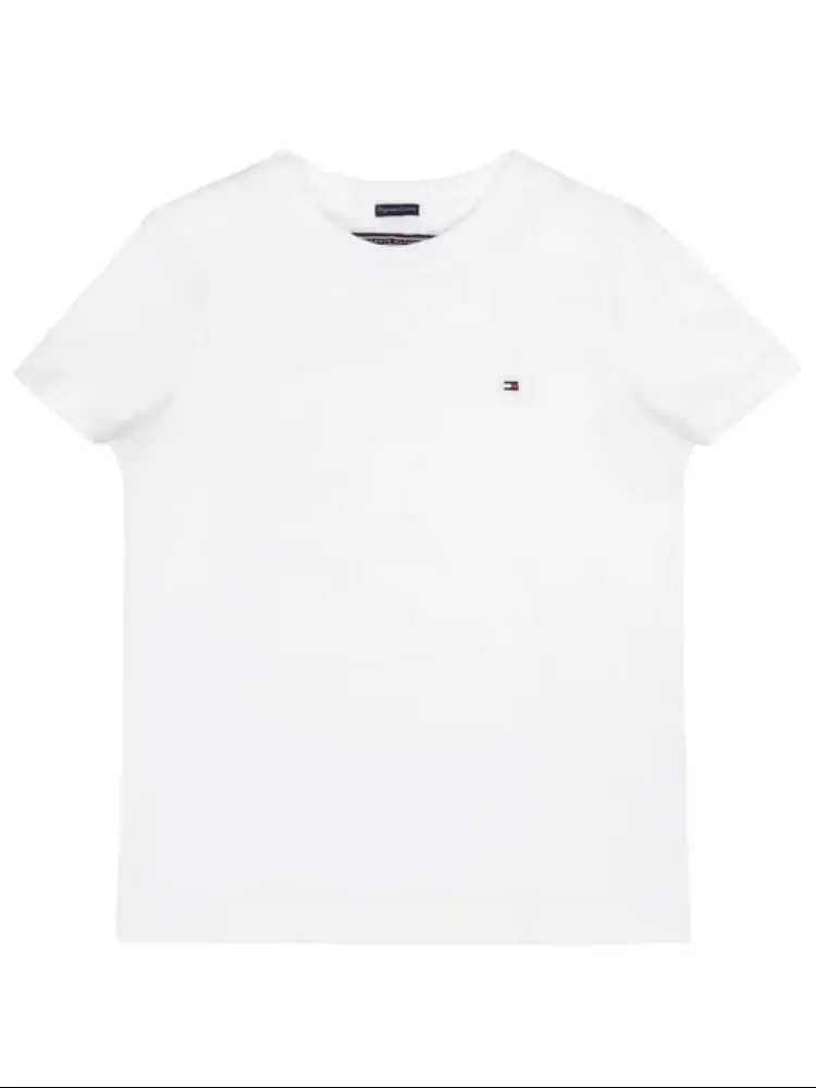 tshirt bianca bambino mini logo