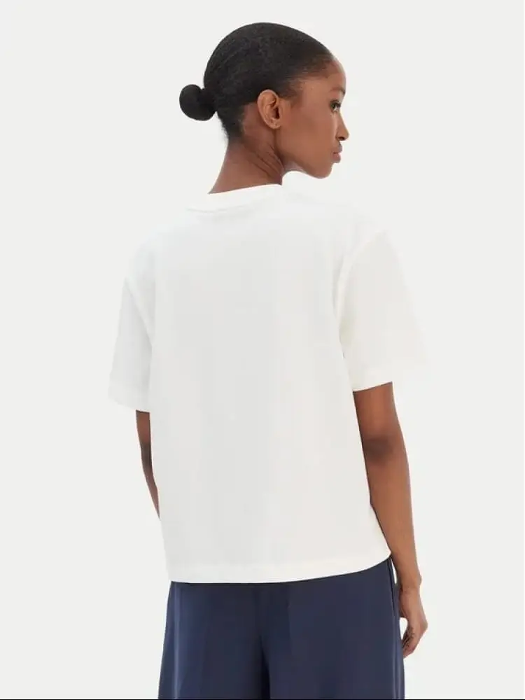 tshirt bianca donna logo sul davanti miniatura 2