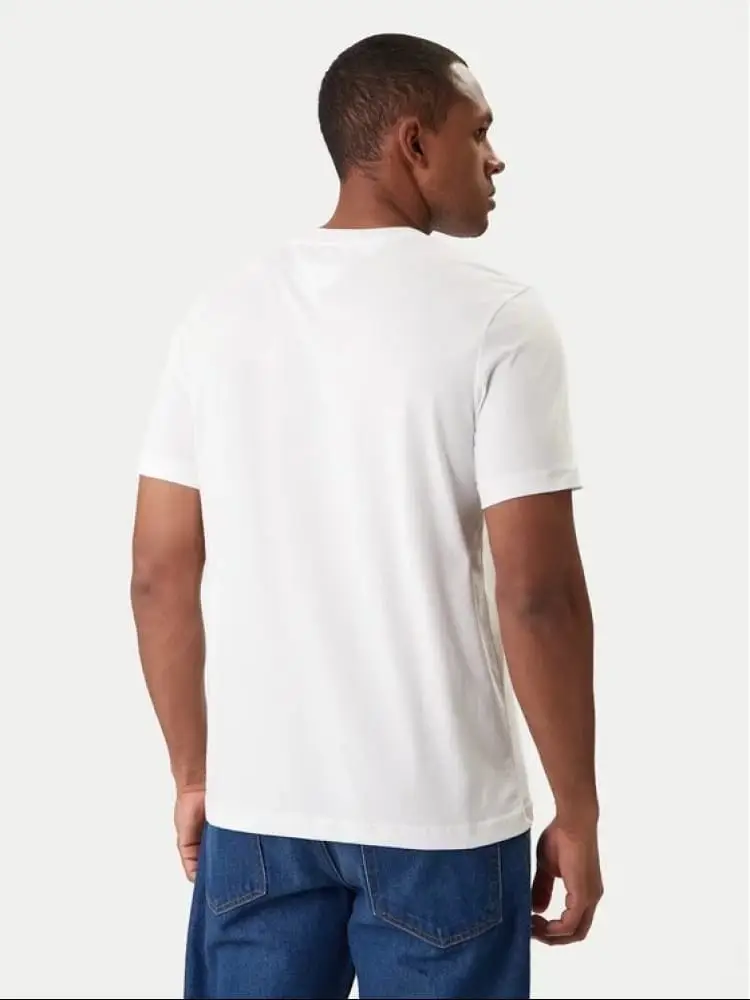 tshirt bianca uomo logo sul davanti miniatura 2