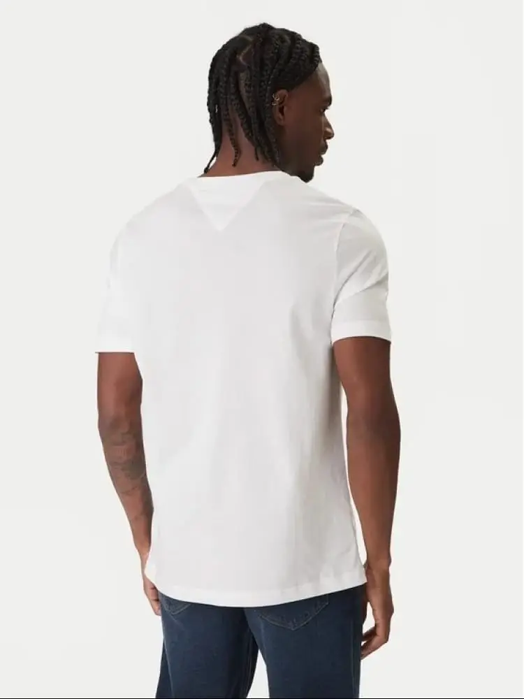 tshirt bianca uomo logo sul davanti miniatura 2