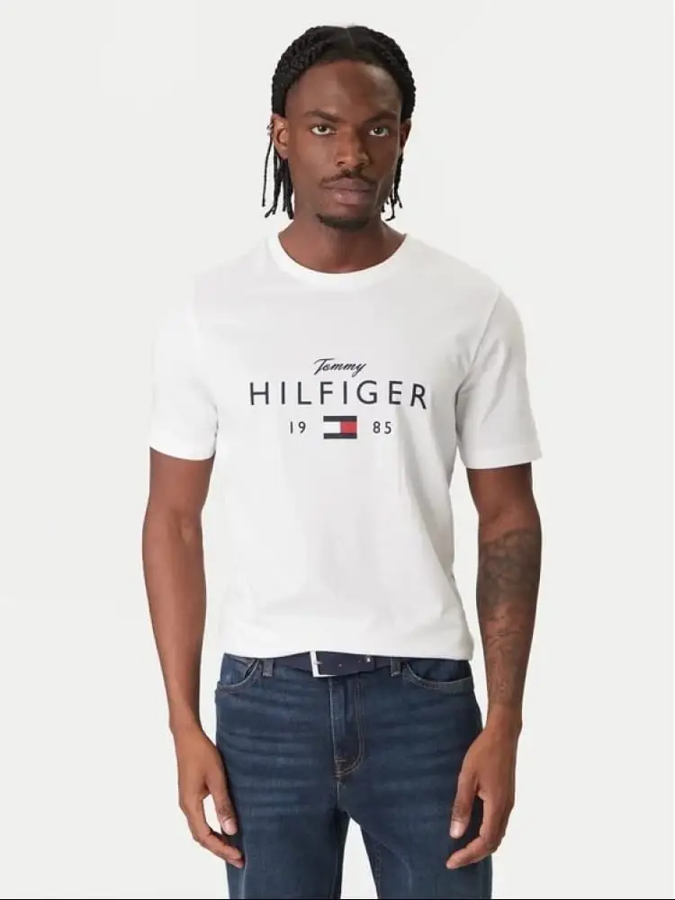 tshirt bianca uomo logo sul davanti