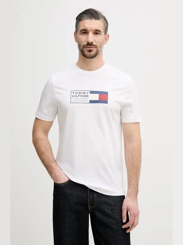 tshirt bianca uomo maxi logo