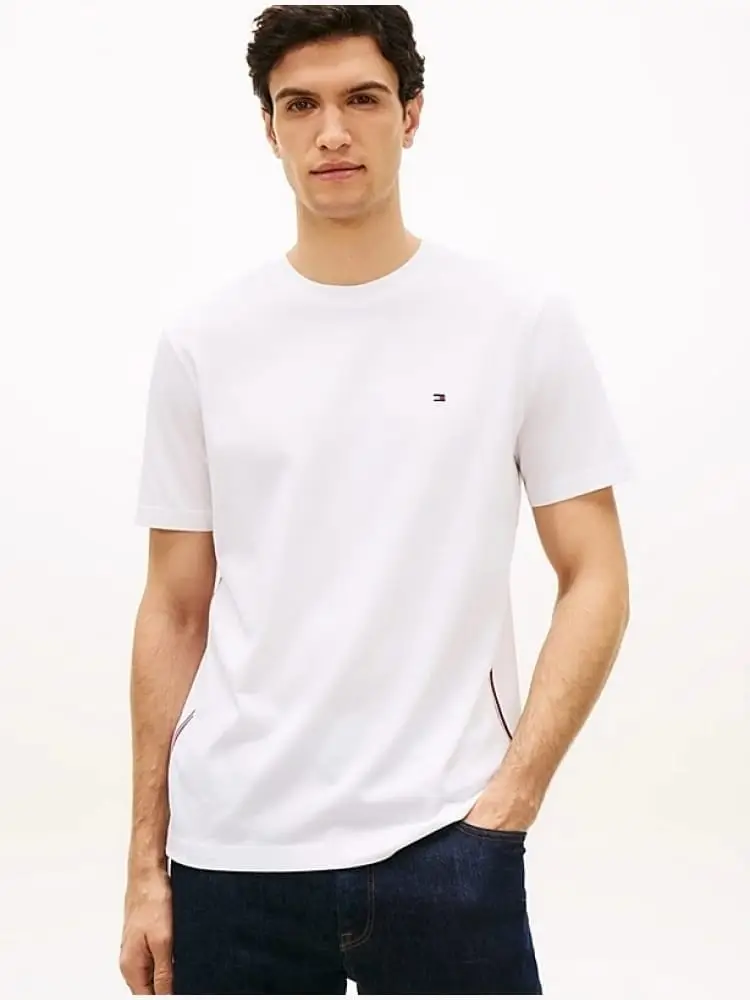 tshirt bianca uomo mini logo miniatura 2