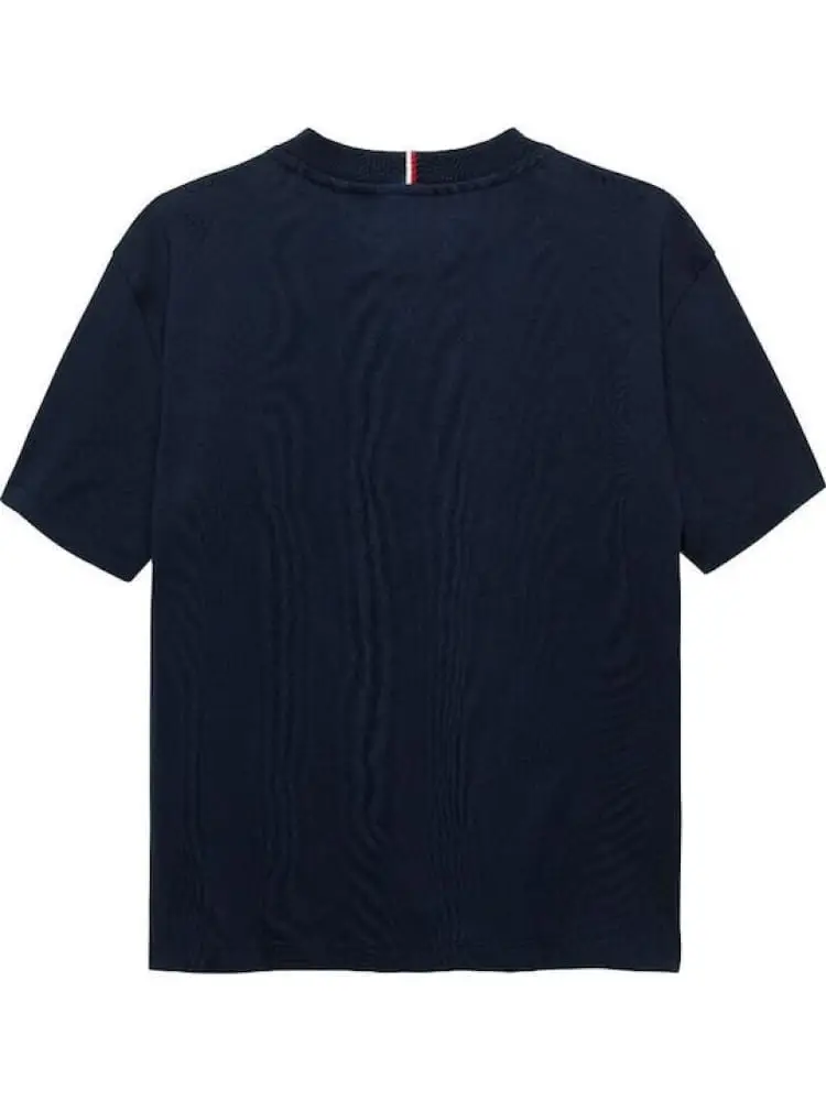 tshirt blu navy bambino con logo miniatura 2