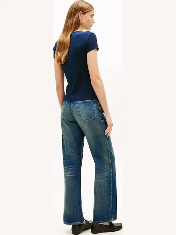 tshirt blu navy donna mini logo miniatura 3