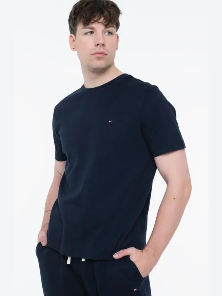 tshirt blu navy uomo mini logo