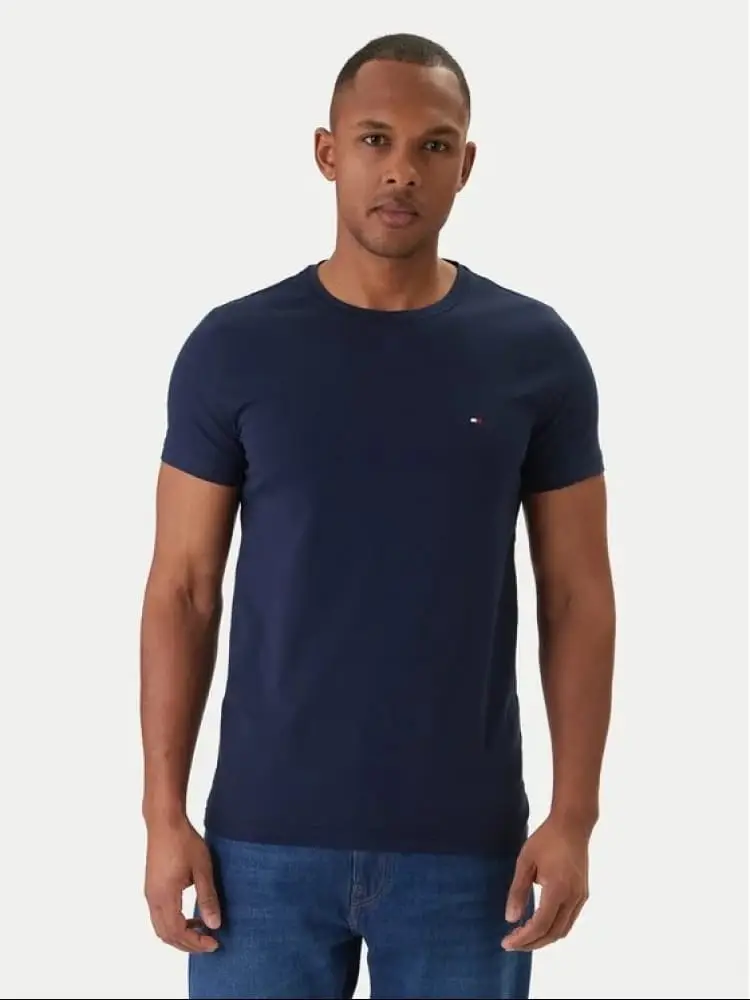 tshirt blu navy uomo mini logo