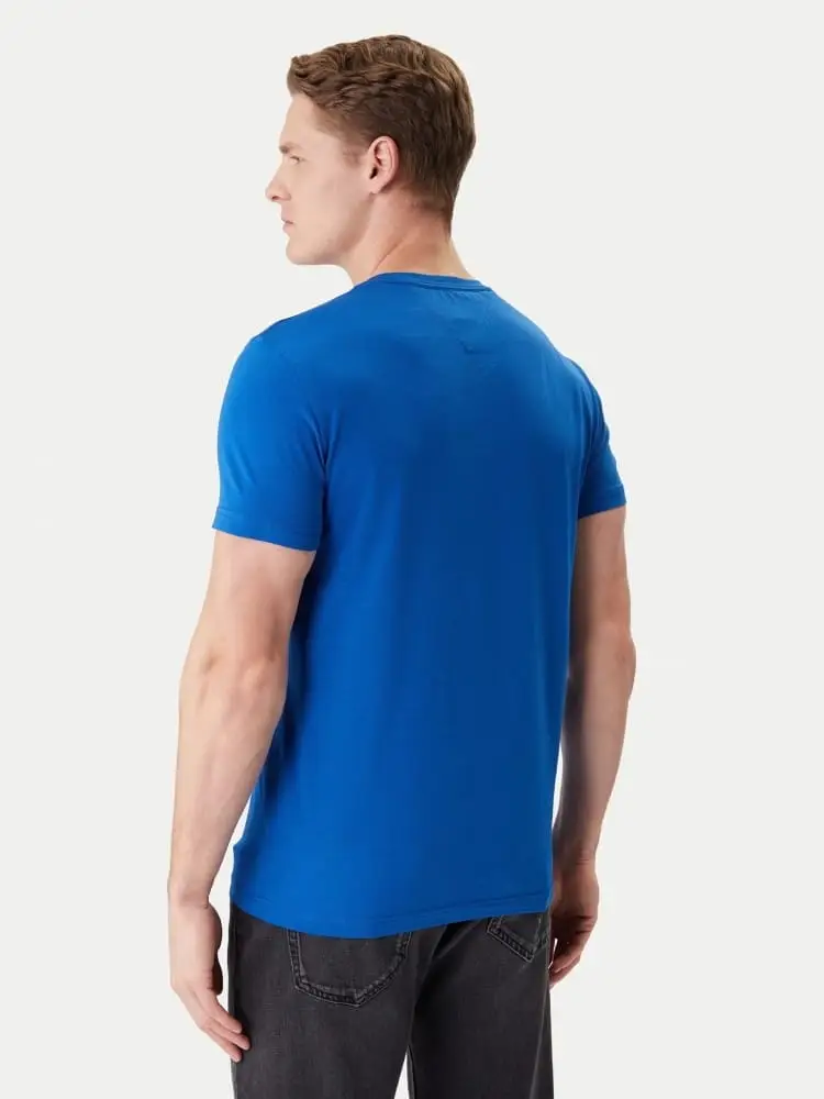 tshirt blu royal uomo mini logo miniatura 2