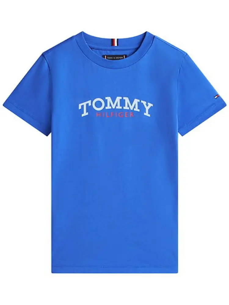 tshirt celeste bambino maxi logo