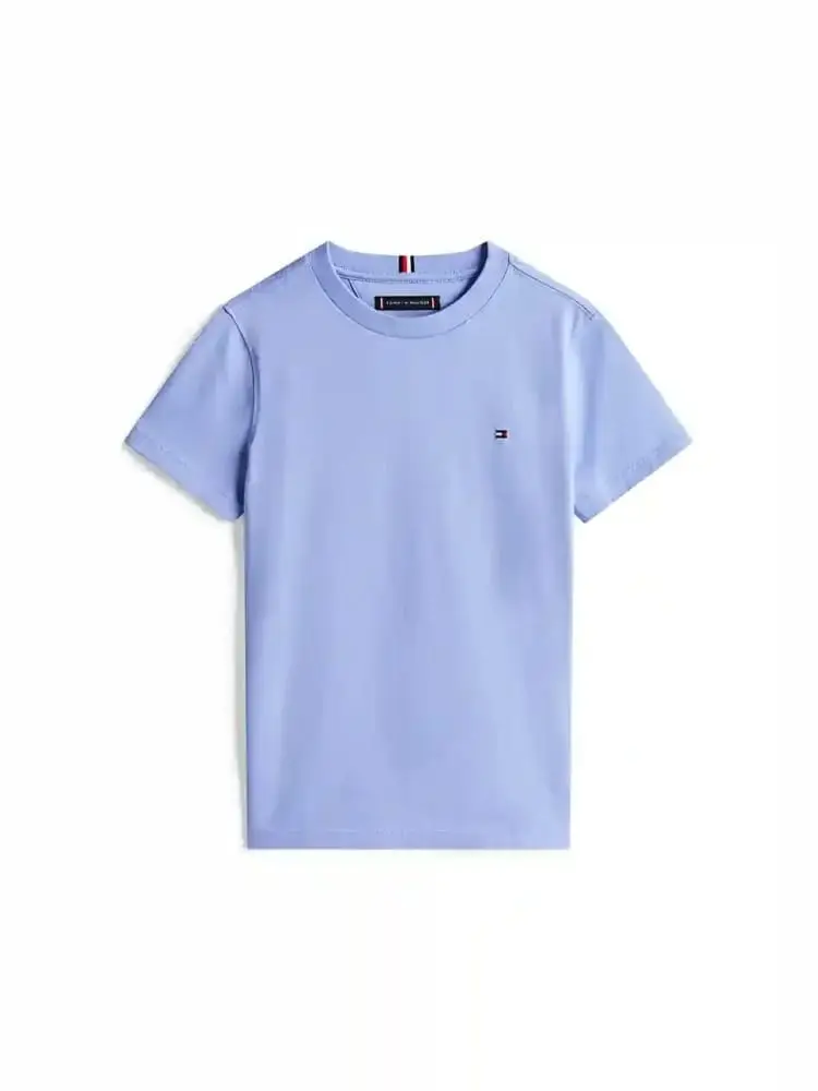 tshirt celeste bambino mini logo