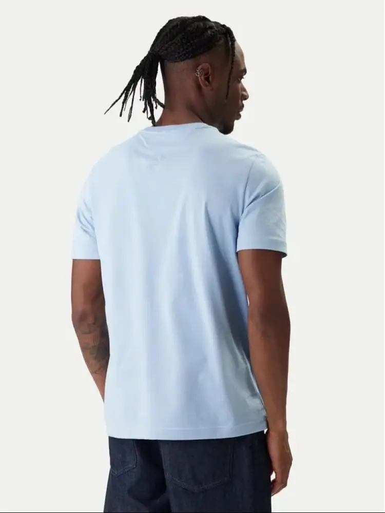 tshirt celeste uomo mini logo miniatura 2