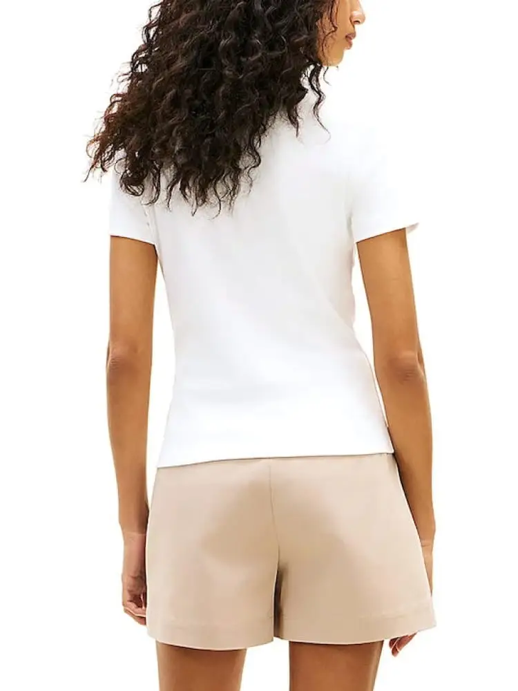 tshirt crema donna mini logo miniatura 2