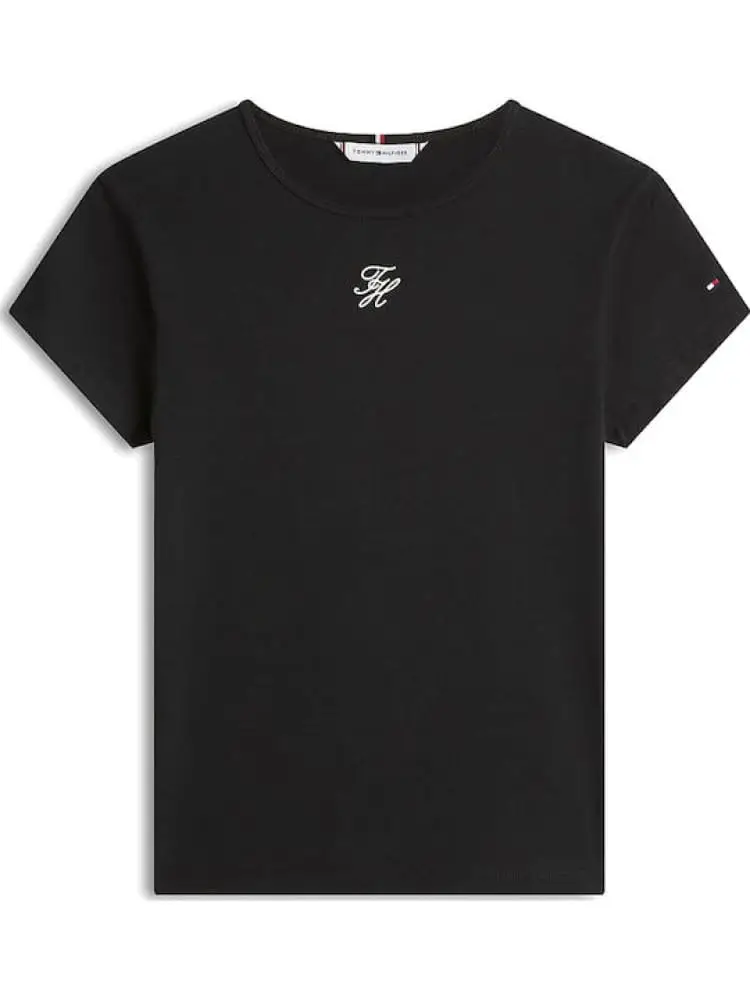 tshirt nera donna mini logo