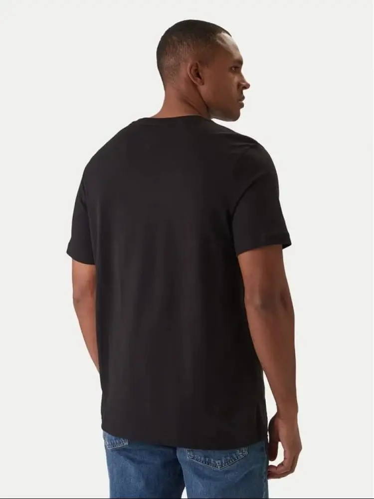 tshirt nera uomo logo sul davanti miniatura 2