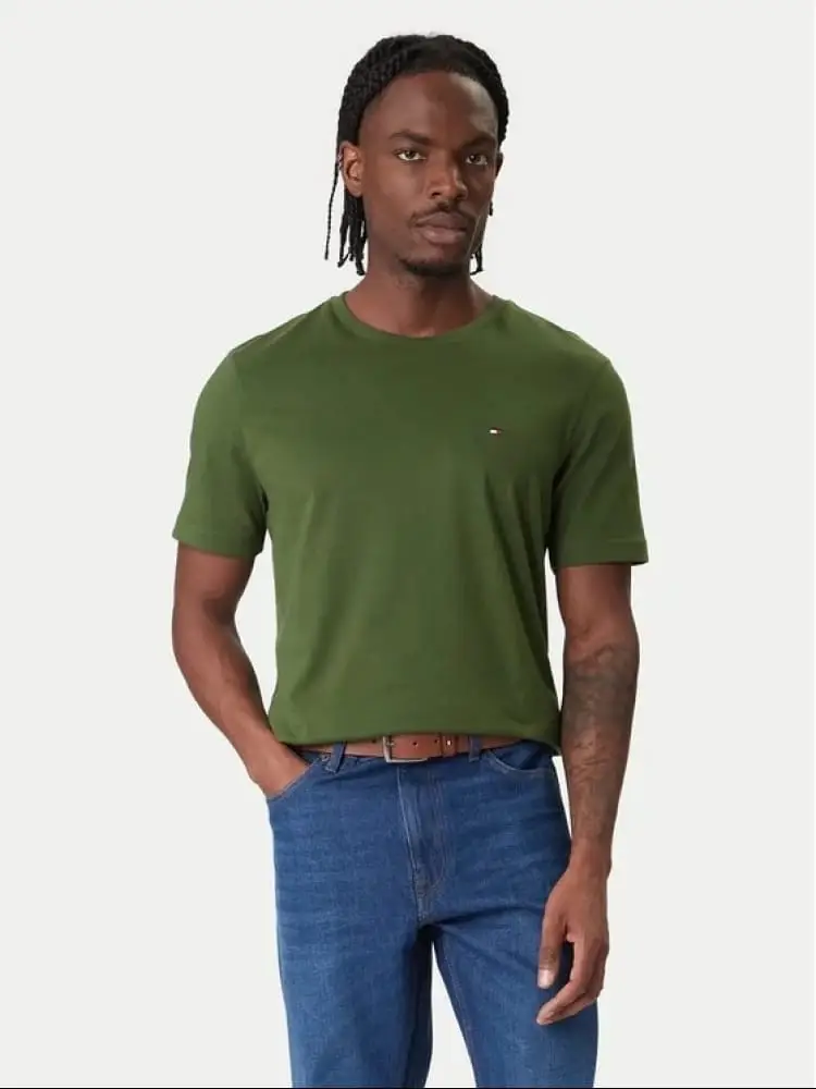 tshirt verde oliva uomo mini logo