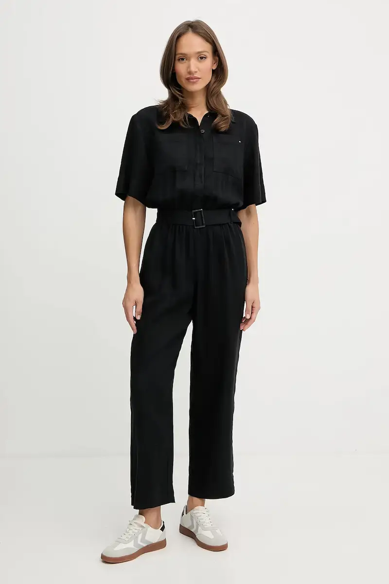 tuta di lino colore nero WW0WW47168