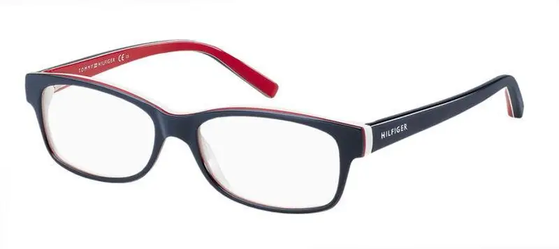 Tommy Hilfiger Unisex TH 1018 UNN Montature da vista Acetato Blu  Rotonda