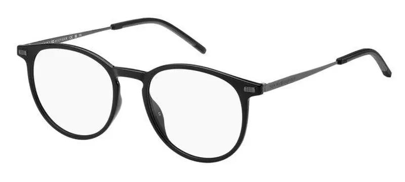 Tommy Hilfiger Unisex TH 2021 807 Montature da vista Bio Poliammide Nero  Rotonda