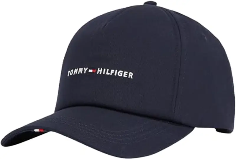 Tommy Hilfiger Uomo Cappellino Foundation Soft 6 Panel con Logo, Blu (Space Blue), Taglia Unica