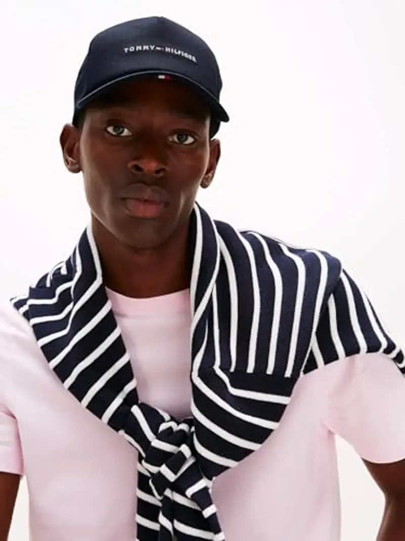 Tommy Hilfiger Uomo Cappellino Foundation Soft 6 Panel con Logo, Blu (Space Blue), Taglia Unica miniatura 3