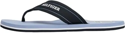 Tommy Hilfiger Uomo Flip Flops Padded Beach Sandal Infradito, Blu (Brisk Blue), 40
