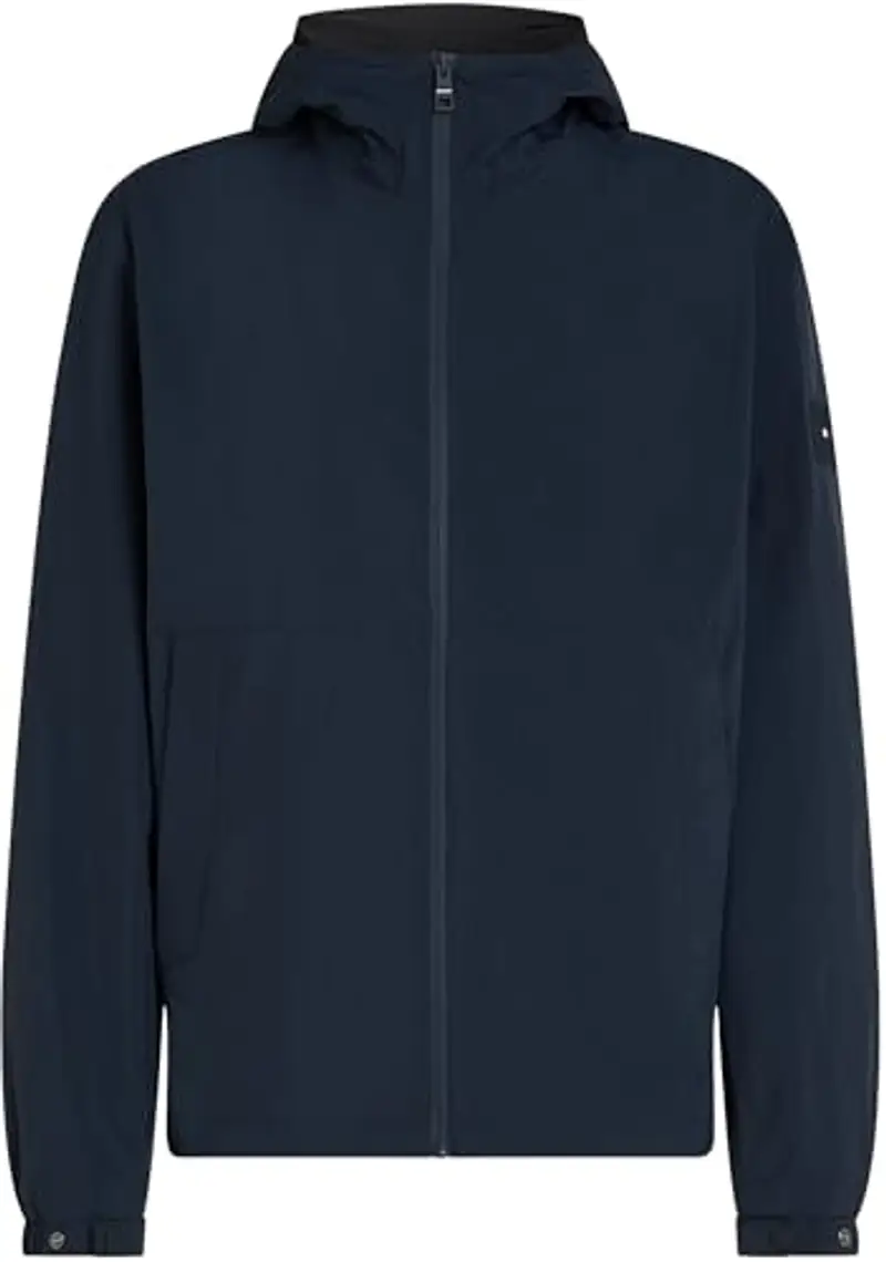 Tommy Hilfiger Uomo Giacca a Vento Branded Hooded Sportiva, Blu (Desert Sky), S miniatura 3